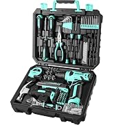 Amazon | 【8V電動ドリル付き】 工具セット 126点組 ピンク ホーム